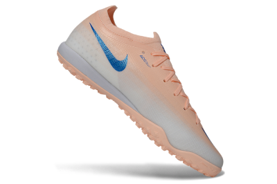 Nike Air Zoom Mercurial Vapor 17 Elite TF Artificial Turf Soccer Shoes - Peach/Sunset Peach/Royal Blue