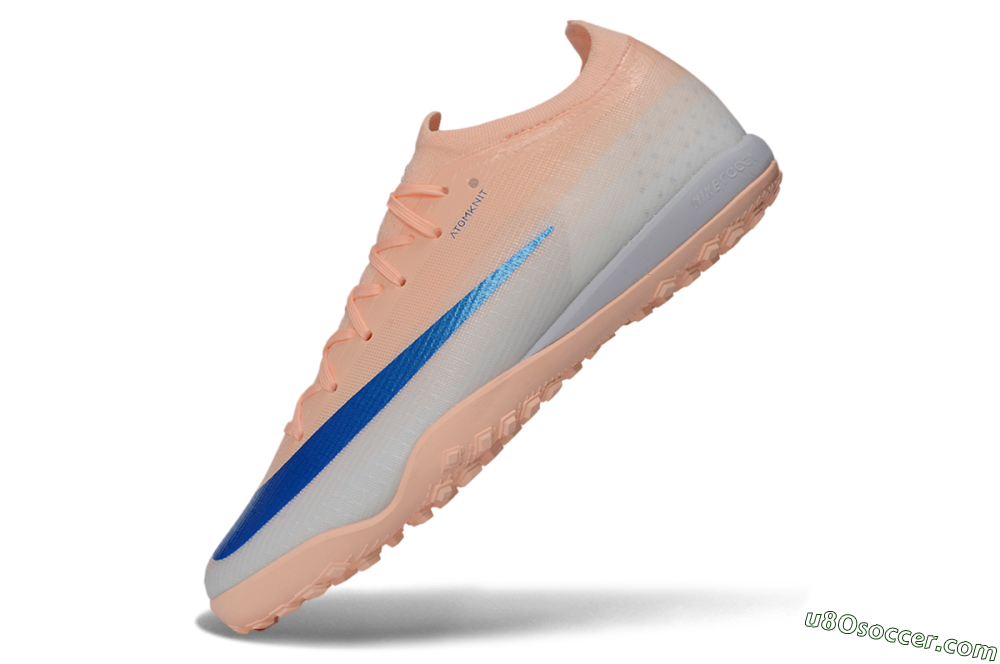 Nike Air Zoom Mercurial Vapor 17 Elite TF Artificial Turf Soccer Shoes - Peach/Sunset Peach/Royal Blue 5
