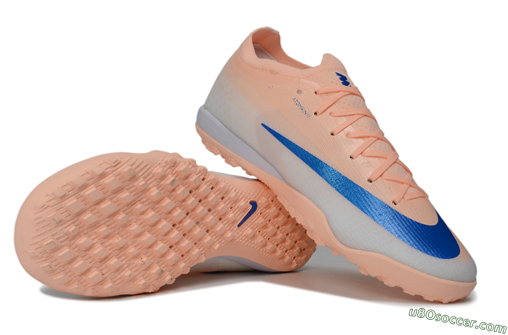 Nike Air Zoom Mercurial Vapor 17 Elite TF Artificial Turf Soccer Shoes - Peach/Sunset Peach/Royal Blue 0