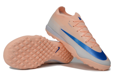 Nike Air Zoom Mercurial Vapor 17 Elite TF Artificial Turf Soccer Shoes - Peach/Sunset Peach/Royal Blue