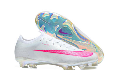Nike Air Zoom Mercurial Vapor 17 Elite FG Firm Ground Soccer Cleats - White/White/Pink