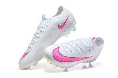 Nike Air Zoom Mercurial Vapor 17 Elite FG Firm Ground Soccer Cleats - White/White/Pink