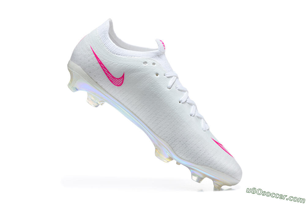 Nike Air Zoom Mercurial Vapor 17 Elite FG Firm Ground Soccer Cleats - White/White/Pink 7