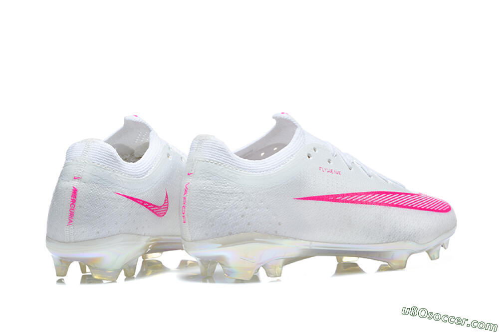 Nike Air Zoom Mercurial Vapor 17 Elite FG Firm Ground Soccer Cleats - White/White/Pink 9