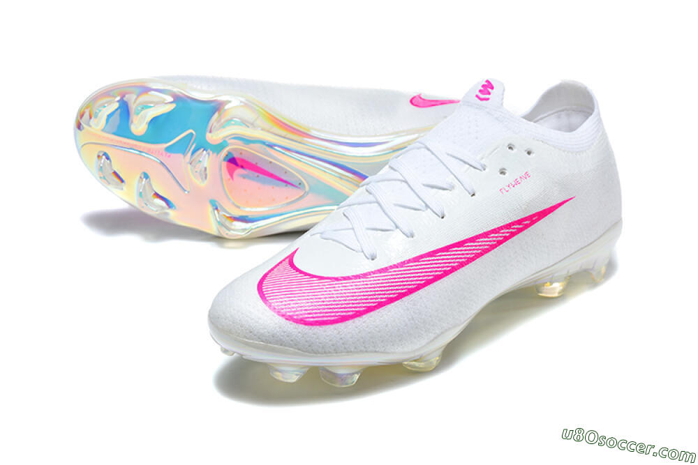 Nike Air Zoom Mercurial Vapor 17 Elite FG Firm Ground Soccer Cleats - White/White/Pink 3