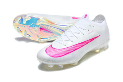 Nike Air Zoom Mercurial Vapor 17 Elite FG Firm Ground Soccer Cleats - White/White/Pink
