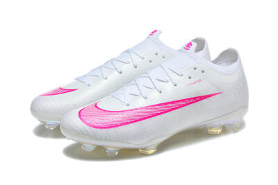 Nike Air Zoom Mercurial Vapor 17 Elite FG Firm Ground Soccer Cleats - White/White/Pink