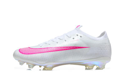 Nike Air Zoom Mercurial Vapor 17 Elite FG Firm Ground Soccer Cleats - White/White/Pink