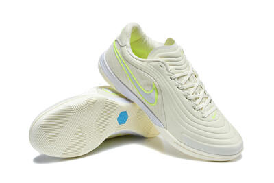 Nike Tiempo Legend SE IC Indoor & Futsal Soccer Shoes - Beige/Light Cream/Volt Green