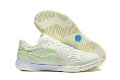 Nike Tiempo Legend SE IC Indoor & Futsal Soccer Shoes - Beige/Light Cream/Volt Green