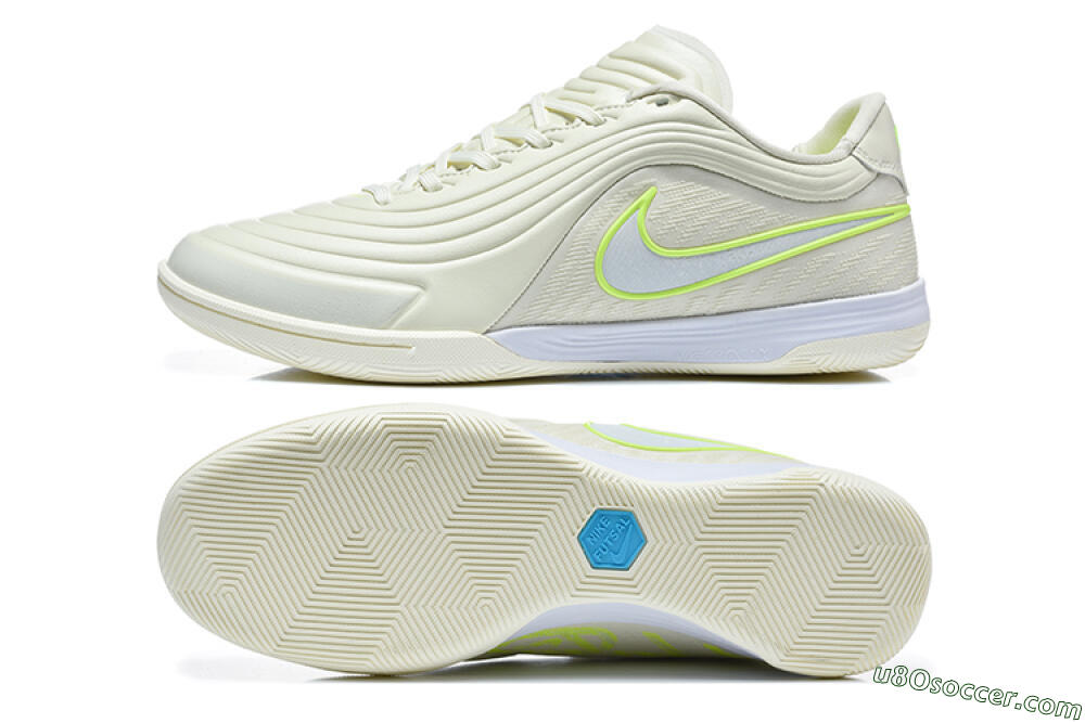 Nike Tiempo Legend SE IC Indoor & Futsal Soccer Shoes - Beige/Light Cream/Volt Green 0