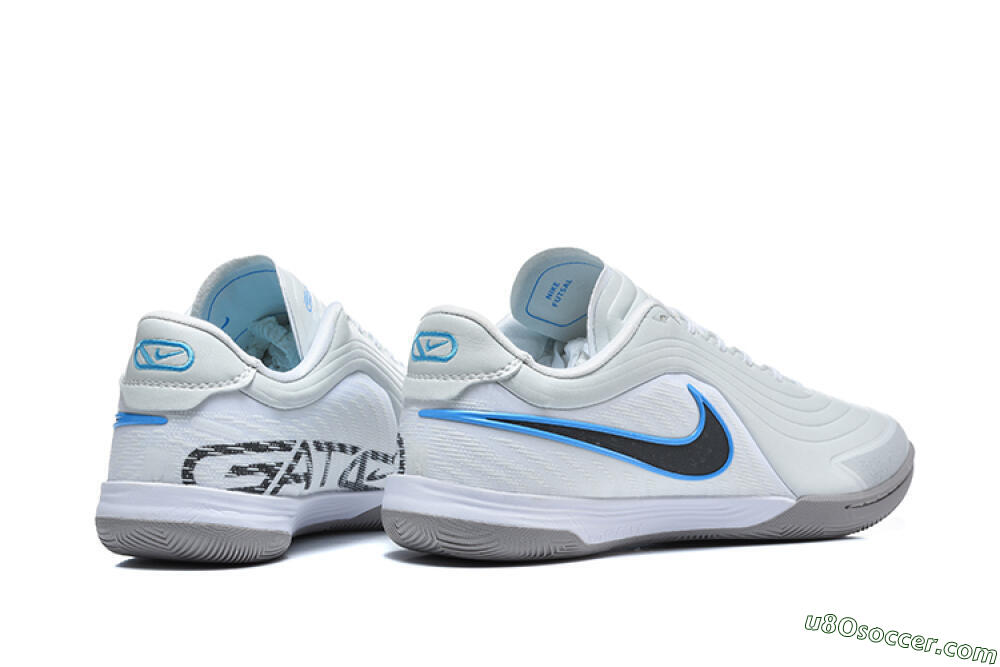 Nike Tiempo Legend SE IC Indoor & Futsal Soccer Shoes - Grey/Light Grey/University Blue 9