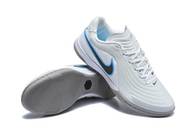 Nike Tiempo Legend SE IC Indoor & Futsal Soccer Shoes - Grey/Light Grey/University Blue