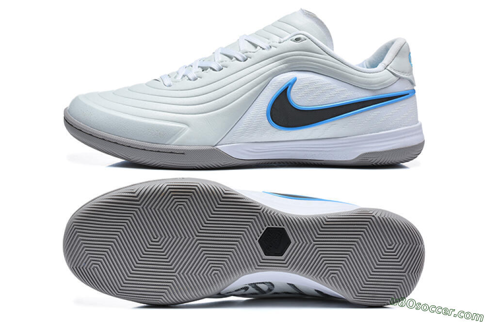 Nike Tiempo Legend SE IC Indoor & Futsal Soccer Shoes - Grey/Light Grey/University Blue 0