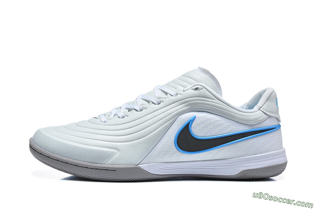 Nike Tiempo Legend SE IC Indoor & Futsal Soccer Shoes - Grey/Light Grey/University Blue 2