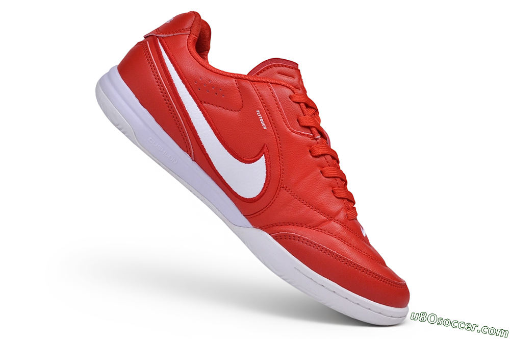 Nike Tiempo Streetgato Prm IC Indoor & Futsal Soccer Shoes - Red/University Red/White 4