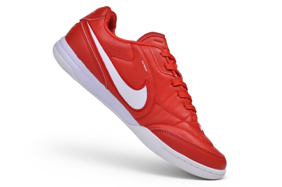 Nike Tiempo Streetgato Prm IC Indoor & Futsal Soccer Shoes - Red/University Red/White
