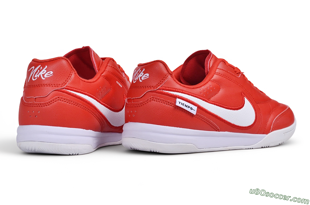 Nike Tiempo Streetgato Prm IC Indoor & Futsal Soccer Shoes - Red/University Red/White 6