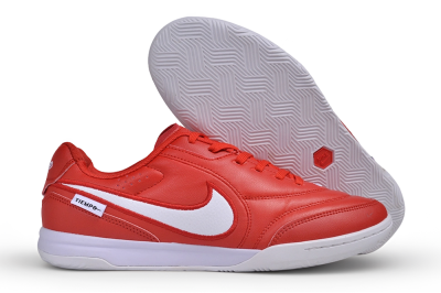 Nike Tiempo Streetgato Prm IC Indoor & Futsal Soccer Shoes - Red/University Red/White