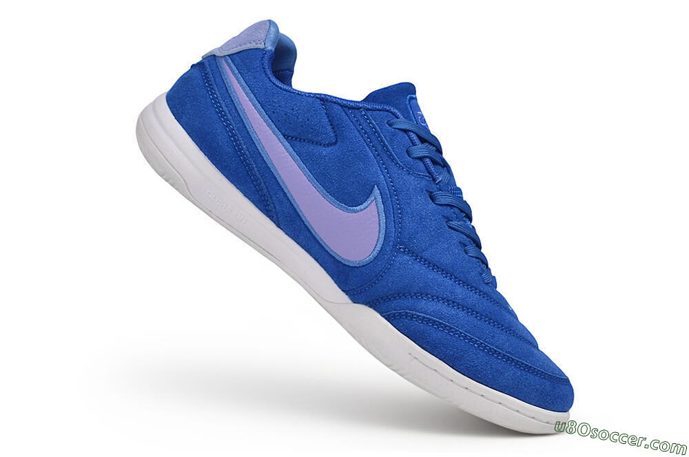 Nike Tiempo Streetgato Prm IC Indoor & Futsal Soccer Shoes - Blue/Royal Blue/Light Violet 4
