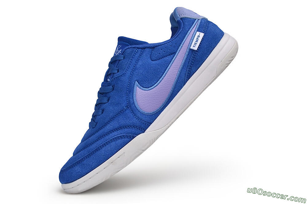Nike Tiempo Streetgato Prm IC Indoor & Futsal Soccer Shoes - Blue/Royal Blue/Light Violet 5