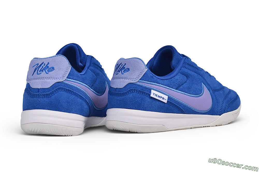 Nike Tiempo Streetgato Prm IC Indoor & Futsal Soccer Shoes - Blue/Royal Blue/Light Violet 6