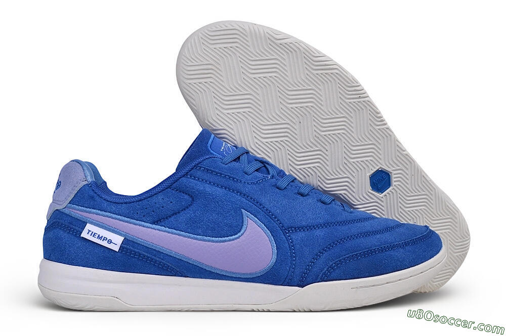 Nike Tiempo Streetgato Prm IC Indoor & Futsal Soccer Shoes - Blue/Royal Blue/Light Violet 1