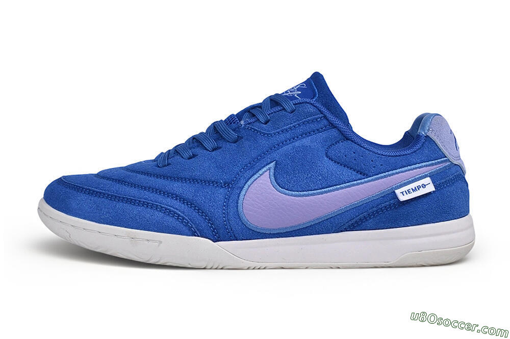 Nike Tiempo Streetgato Prm IC Indoor & Futsal Soccer Shoes - Blue/Royal Blue/Light Violet 2