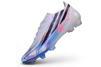 Adidas F50 Elite FG Firm Ground Soccer Cleats - White/Sky Blue/Electric Pink