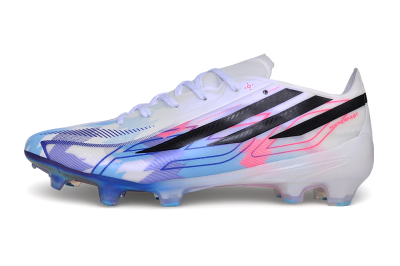 Adidas F50 Elite FG Firm Ground Soccer Cleats - White/Sky Blue/Electric Pink