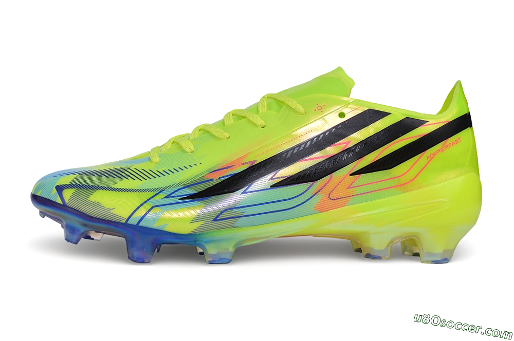 Adidas F50 Elite FG Firm Ground Soccer Cleats - Yellow/Solar Yellow/Lucid Blue 2