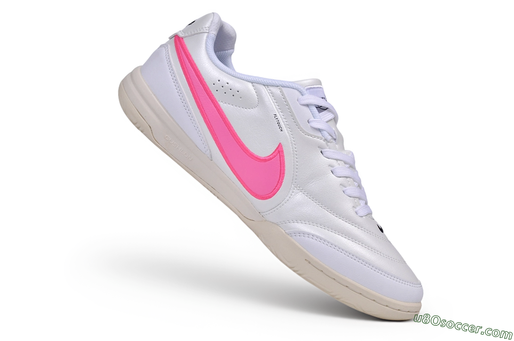Nike Tiempo Streetgato Prm IC Indoor & Futsal Soccer Shoes - White/Pearl White/Hyper Pink 4