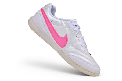 Nike Tiempo Streetgato Prm IC Indoor & Futsal Soccer Shoes - White/Pearl White/Hyper Pink