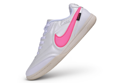 Nike Tiempo Streetgato Prm IC Indoor & Futsal Soccer Shoes - White/Pearl White/Hyper Pink
