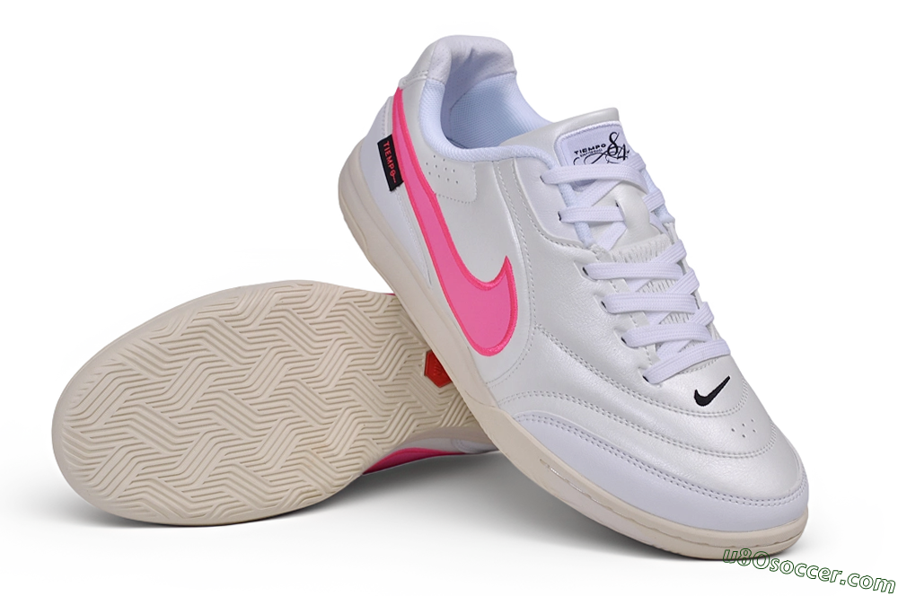 Nike Tiempo Streetgato Prm IC Indoor & Futsal Soccer Shoes - White/Pearl White/Hyper Pink 3