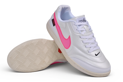 Nike Tiempo Streetgato Prm IC Indoor & Futsal Soccer Shoes - White/Pearl White/Hyper Pink