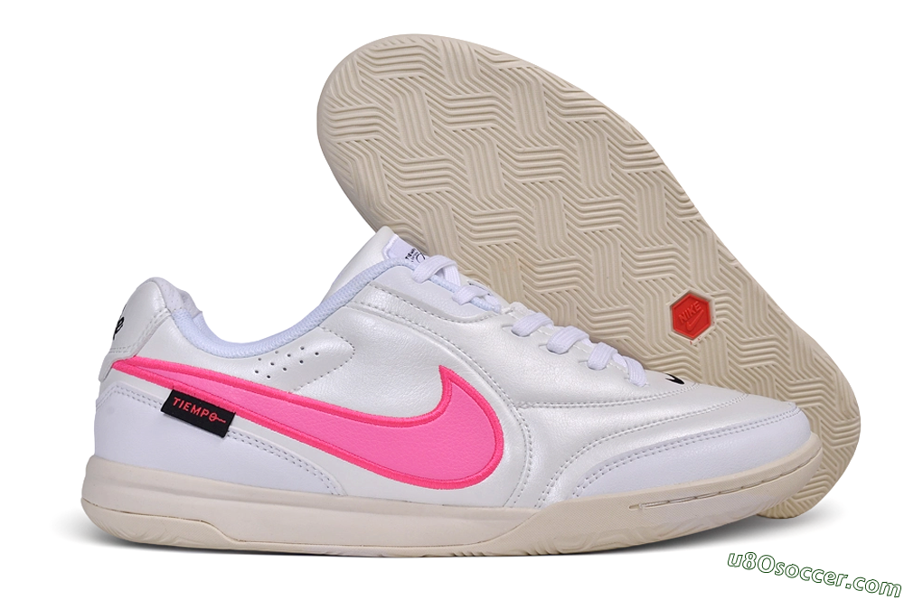 Nike Tiempo Streetgato Prm IC Indoor & Futsal Soccer Shoes - White/Pearl White/Hyper Pink 1