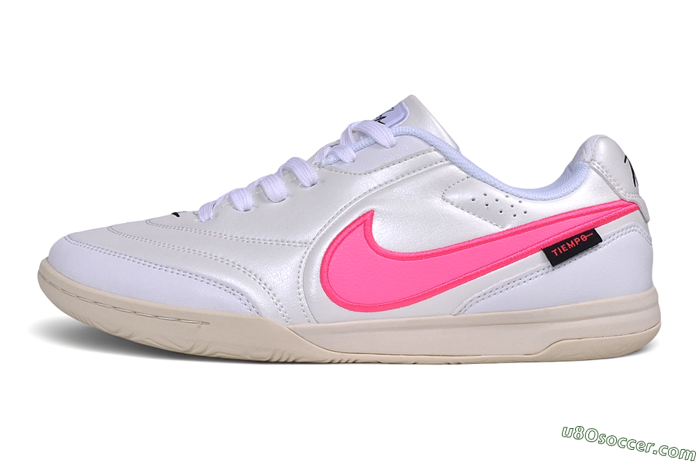 Nike Tiempo Streetgato Prm IC Indoor & Futsal Soccer Shoes - White/Pearl White/Hyper Pink 2
