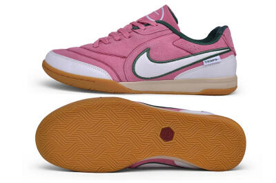 Nike Tiempo Streetgato Prm IC Indoor & Futsal Soccer Shoes - Pink/Berry Pink/Summit White