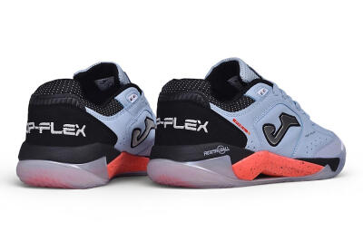 Joma Top Flex IC Indoor & Futsal Soccer Shoes - Blue/Sky Blue/Neon Coral