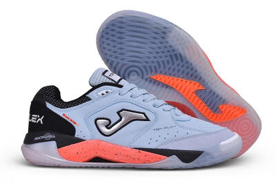 Joma Top Flex IC Indoor & Futsal Soccer Shoes - Blue/Sky Blue/Neon Coral