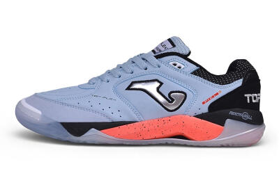 Joma Top Flex IC Indoor & Futsal Soccer Shoes - Blue/Sky Blue/Neon Coral