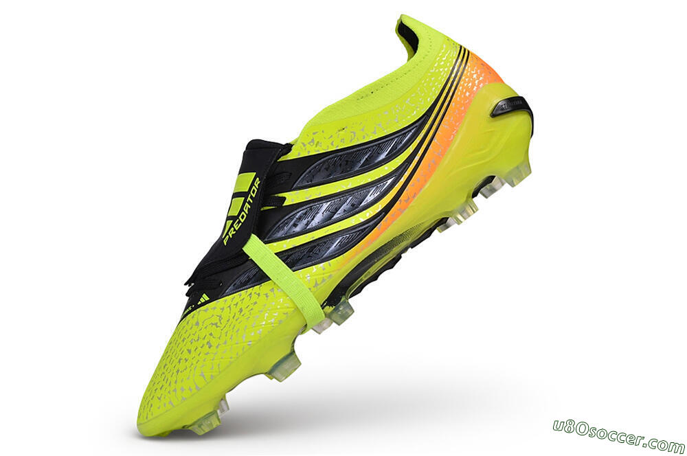 Adidas Predator 27 Elite Fold-Over Tongue FG Firm Ground Soccer Cleats - Yellow/Solar Yellow/Core Black 5