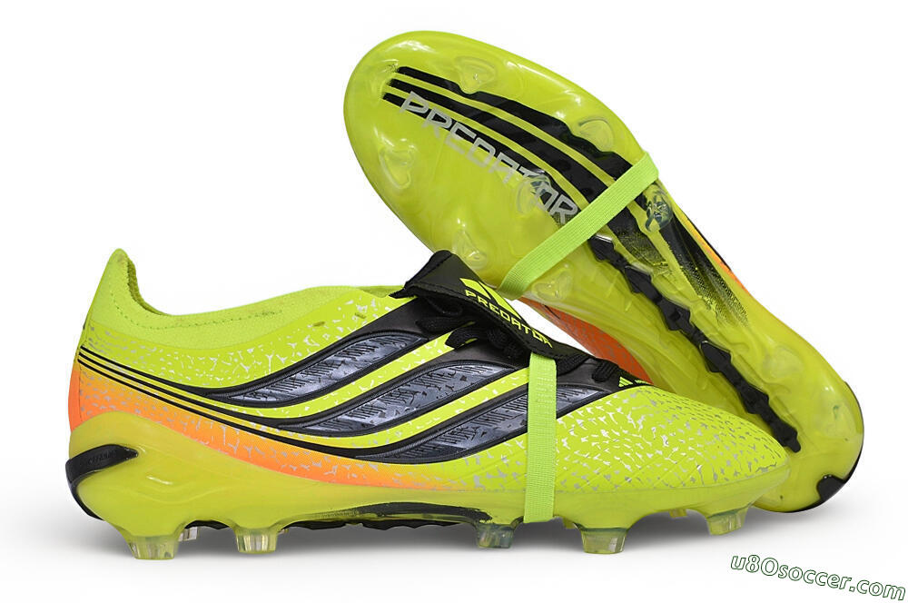 Adidas Predator 27 Elite Fold-Over Tongue FG Firm Ground Soccer Cleats - Yellow/Solar Yellow/Core Black 1