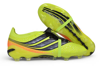 Adidas Predator 27 Elite Fold-Over Tongue FG Firm Ground Soccer Cleats - Yellow/Solar Yellow/Core Black