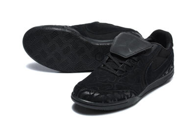 Nike Tiempo Streetgato Prm IC Indoor & Futsal Soccer Shoes - Black/Triple Black/Matte Black