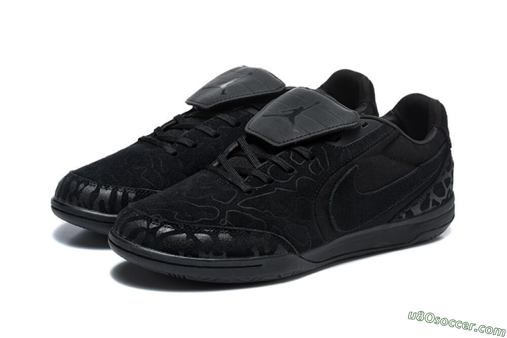 Nike Tiempo Streetgato Prm IC Indoor & Futsal Soccer Shoes - Black/Triple Black/Matte Black 5