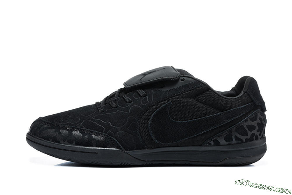 Nike Tiempo Streetgato Prm IC Indoor & Futsal Soccer Shoes - Black/Triple Black/Matte Black 2