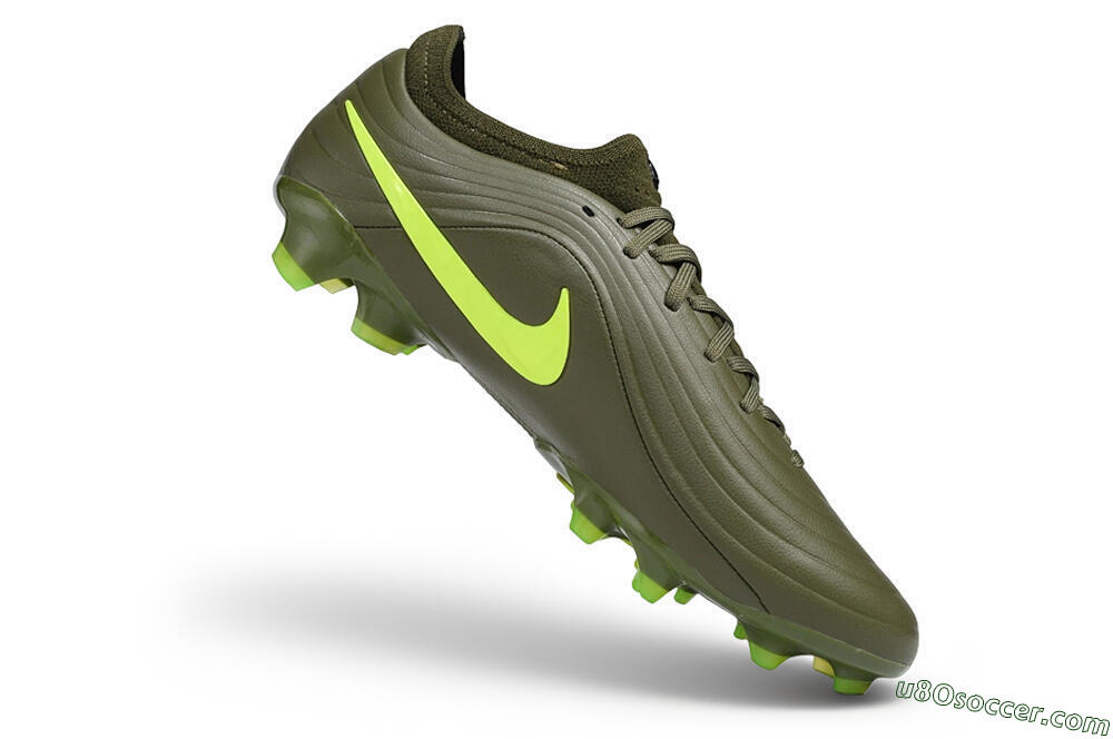 Nike Tiempo Legend 11 Elite FG Firm Ground Soccer Cleats - Green/Olive Green/Volt Yellow 4