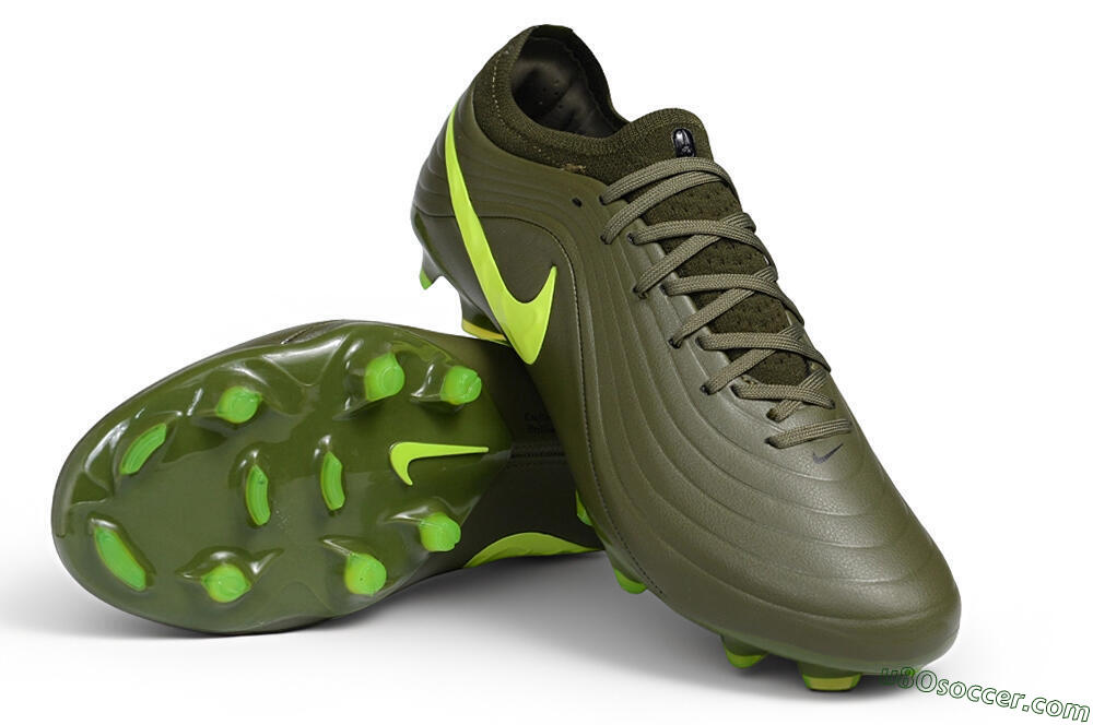 Nike Tiempo Legend 11 Elite FG Firm Ground Soccer Cleats - Green/Olive Green/Volt Yellow 3